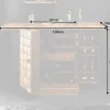 Riess-Ambiente Mehr...|Mehr... > Handgearbeiteter Barschrank MOSAICO 130cm braun Sheeshamholz stone finish 3D Effekt