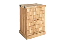 Riess-Ambiente Mehr...|Mehr... > Handgearbeiteter Barschrank MOSAICO 130cm Akazie Massivholz 3D Effekt