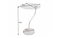Riess-Ambiente Beistelltische > Handgearbeiteter Beistelltisch ABSTRACT LEAF 40cm silber