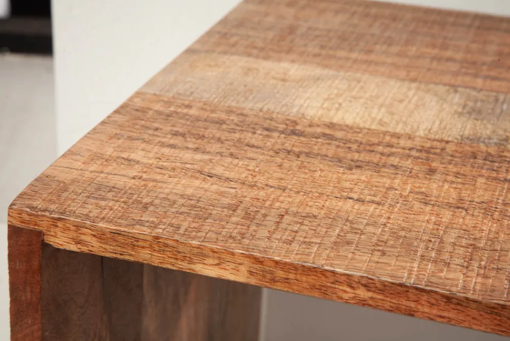 Riess-Ambiente Beistelltische|Mehr... > Handgearbeiteter Beistelltisch MAKASSAR 45cm natur Mangoholz Massivholz Nachttisch Regal
