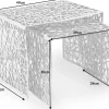 Riess-Ambiente Couchtische & Truhen > Handgearbeiteter Couchtisch ABSTRACT 49cm 2er Set silber im Gap Design