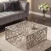 Riess-Ambiente Couchtische & Truhen > Handgearbeiteter Couchtisch ABSTRACT 60cm Alu silberfarbig im Gap Design