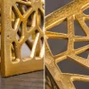 Riess-Ambiente Goldene Möbel|Couchtische & Truhen > Handgearbeiteter Couchtisch ABSTRACT 50cm 2er Set gold im Gap Design
