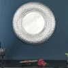 Riess-Ambiente Spiegel > Handgearbeiteter Wandspiegel ORIENT 60cm silber im Hammerschlag Design aus Metall