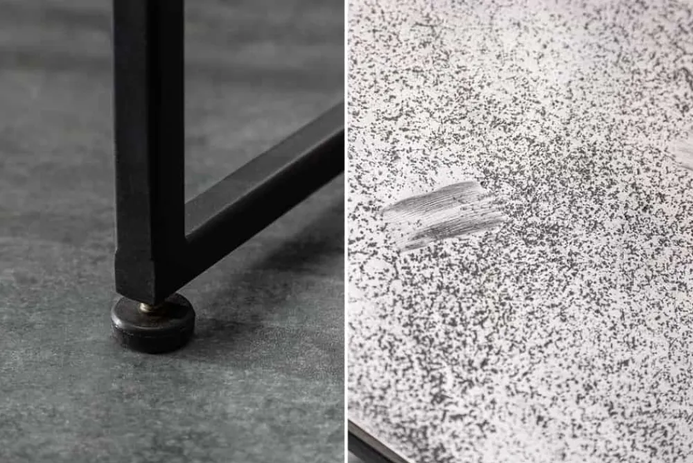 Riess-Ambiente Beistelltische|Couchtische & Truhen > Handgearbeitetes Beistelltisch 2er Set ELEMENTS 40cm silber schwarz Couchtisch