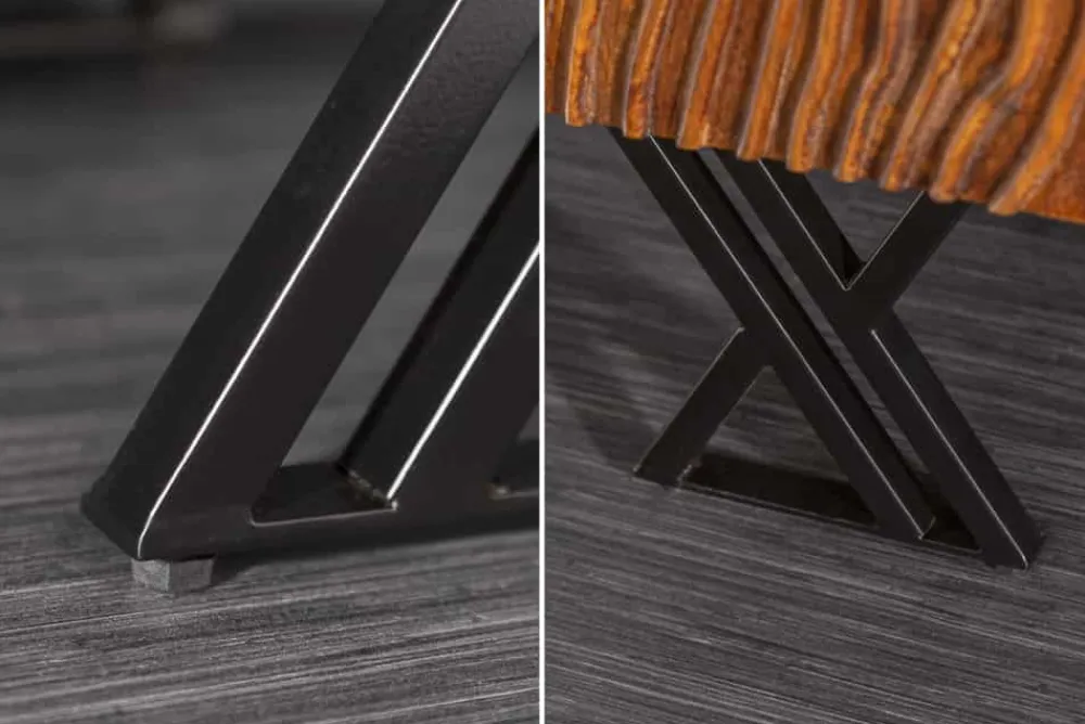 Riess-Ambiente Industrial Loft|Retro Möbel > Handgearbeitetes Sideboard FLUID 160cm Mangoholz mit aufwendigen 3D Schnitzereien