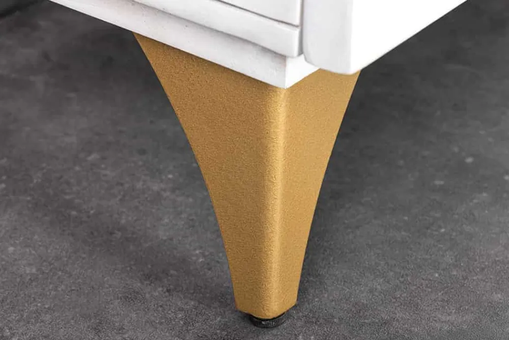 Riess-Ambiente Mehr...|Goldene Möbel > Handgearbeitetes Sideboard GOLDEN SUNSET 180cm weiß gold Mangoholz Metallbeine