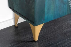 Riess-Ambiente Mehr...|Goldene Möbel > Handgearbeitetes Sideboard GOLDEN SUNSET 180cm türkis gold Mangoholz Metallbeine