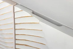 Riess-Ambiente Goldene Möbel|Mehr... > Handgearbeitetes Sideboard GOLDEN SUNSET 140cm weiß mit 3D Schnitzereien gold Mangoholz Metallbeine