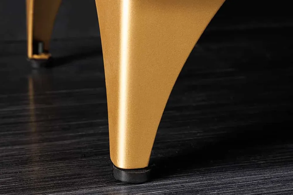 Riess-Ambiente Goldene Möbel|Tv- & Lowboards > Handgearbeitetes TV-Lowboard GOLDEN SUNSET 180cm schwarz mit 3D Schnitzereien gold Mangoholz massiv Metallfüße