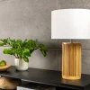 Riess-Ambiente Tischlampen > Handgearbeitete Tischlampe GATSBY 50cm natur weiß Weiden- und Kiefernholz