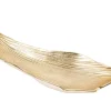 Riess-Ambiente Goldene Möbel|Schalen > Handgefertigte Deko Schale ABSTRACT LEAF 65cm gold Aluminium