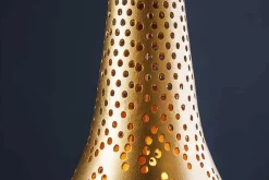 Riess-Ambiente Goldene Möbel|Hängelampen > Handgefertigte Hängelampe ORIENT LIVING 50cm gold Eisen Tropfenform