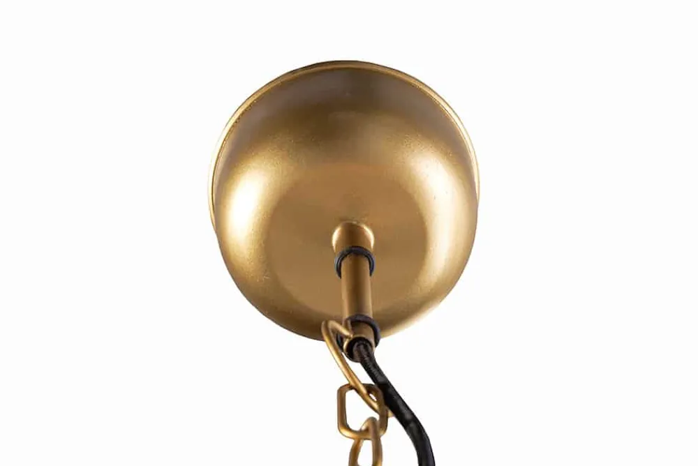 Riess-Ambiente Goldene Möbel|Hängelampen > Handgefertigte Hängelampe ORIENT LIVING 50cm gold Eisen Tropfenform