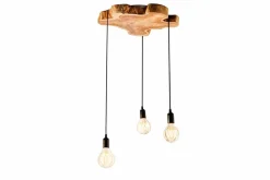 Riess-Ambiente Hängelampen > Handgefertigte Hängeleuchte HYPNOTIC 50cm natur Longan Massivholz