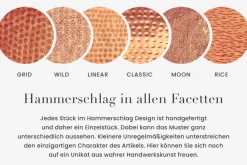 Riess-Ambiente Beistelltische > Handgefertigter Beistelltisch ORGANIC ORIENT 50cm kupfer Metall Hammerschlag Design Waben rund