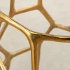Riess-Ambiente Beistelltische|Goldene Möbel > Handgefertigter Beistelltisch LIQUID GEOMETRIE 50cm gold rund Metall Schwarzglas