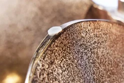 Riess-Ambiente Beistelltische|Goldene Möbel > Handgefertigter Beistelltisch OCEAN 75cm gold schwarz Glasplatte Metall maritim rund