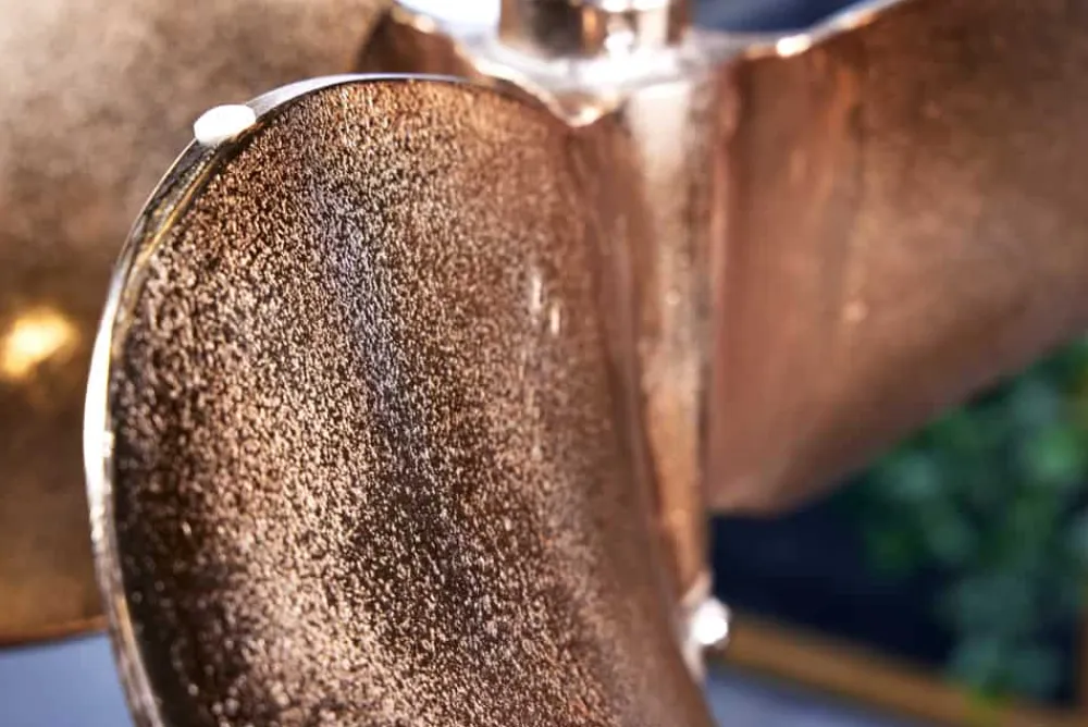 Riess-Ambiente Beistelltische|Goldene Möbel > Handgefertigter Beistelltisch OCEAN 75cm gold schwarz Glasplatte Metall maritim rund