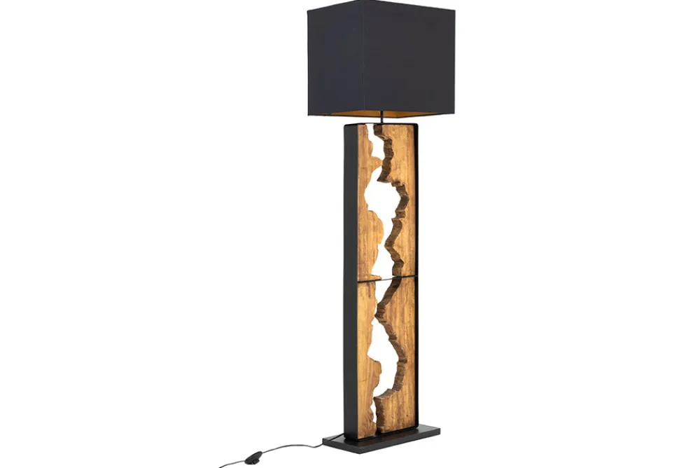 Riess-Ambiente Stehleuchten > Handgefertigte Stehlampe DESIGNED BY NATURE 165cm natur schwarz Regenbaumholz
