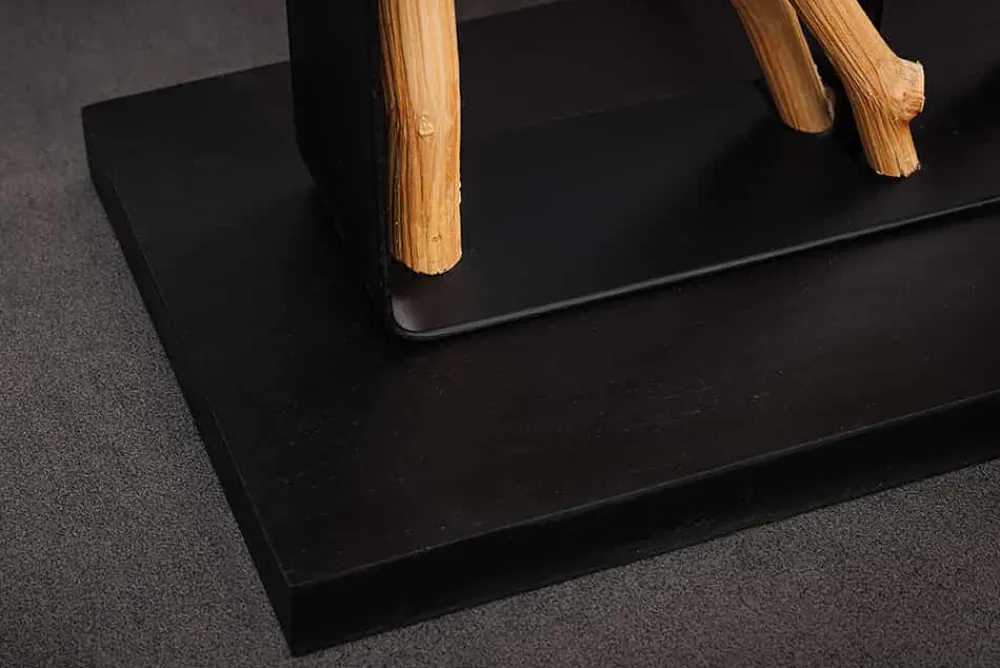 Riess-Ambiente Stehleuchten > Handgefertigte Stehlampe EUPHORIA 165cm natur Longanholz beige mit Lampenschirm