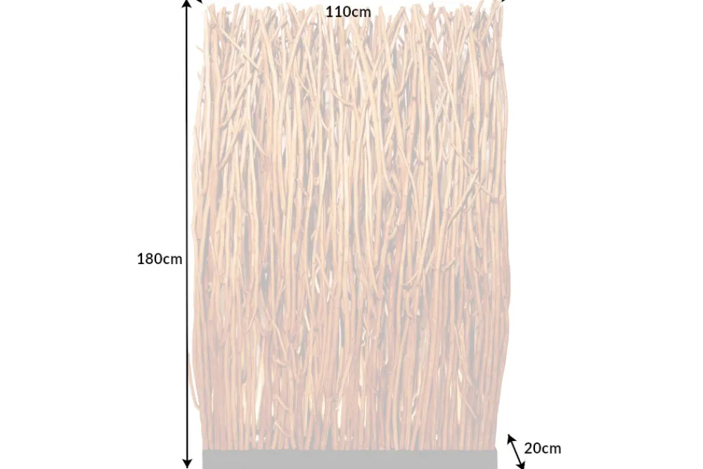 Riess-Ambiente Mehr...|Mehr... > Handgefertigte Stehlampe NATURAL PARAVENT 180cm Longan-Holz Raumtrenner