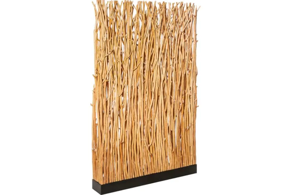Riess-Ambiente Mehr...|Mehr... > Handgefertigte Stehlampe NATURAL PARAVENT 180cm Longan-Holz Raumtrenner