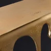 Riess-Ambiente Wandregale|Goldene Möbel > Handgefertigtes Wandregal LIQUID LINE 60cm gold antik Metall Tropfen-Design