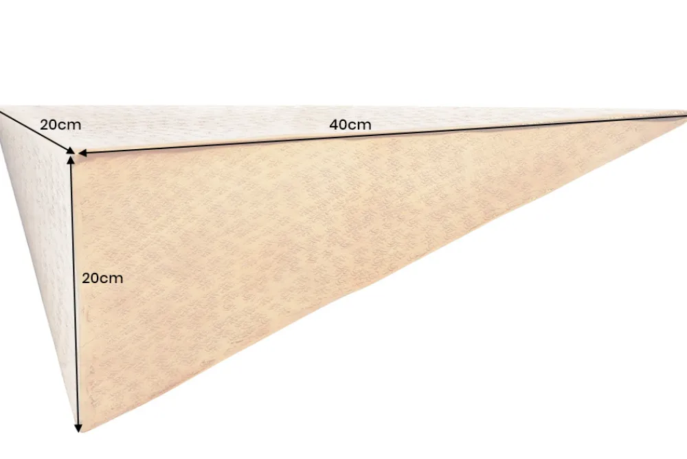 Riess-Ambiente Wandregale|Goldene Möbel > Handgefertigtes Wandregal PYRAMID 40cm gold antik Metall Hammerschlag Design
