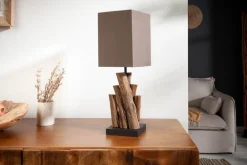 Riess-Ambiente Mehr...|Mehr... > Handgefertigte Tischlampe PURE NATURE 45cm Eisenholz mit Baumwollschirm