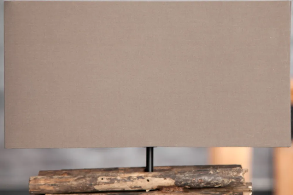 Riess-Ambiente Mehr...|Mehr... > Handgefertigte Tischlampe PERIFERE 40cm braun Treibholz Leinenschirm