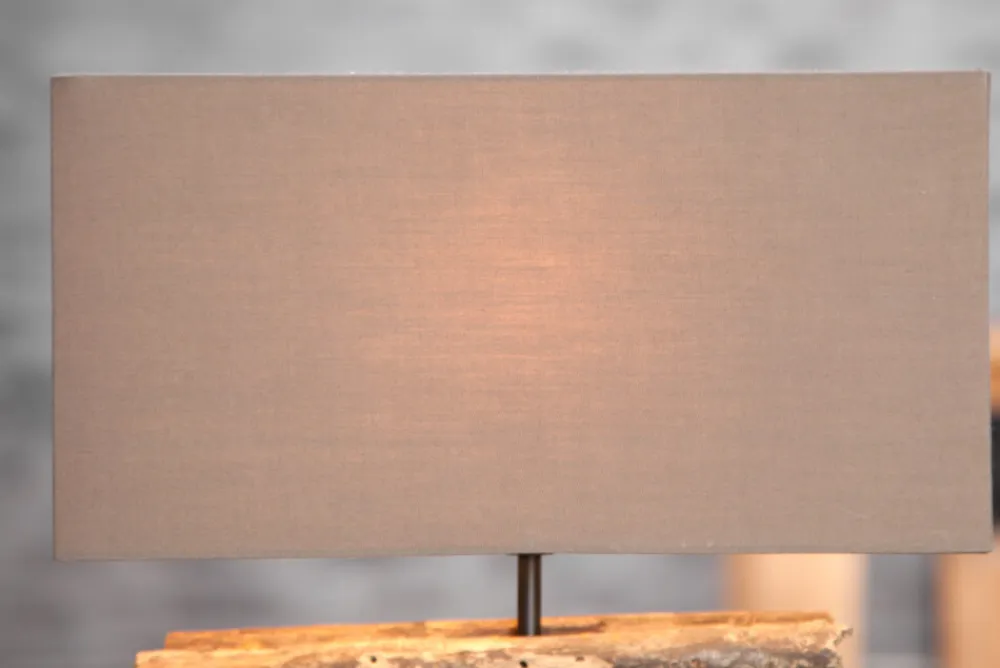 Riess-Ambiente Mehr...|Mehr... > Handgefertigte Tischlampe PERIFERE 40cm braun Treibholz Leinenschirm