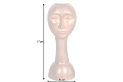 Riess-Ambiente Dekoration|Vasen > Handgefertigte Vase FACE 50cm Kupfer-Look Antik Aluminium abstrakt