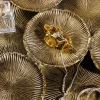 Riess-Ambiente Goldene Möbel|Schalen > Handgefertigte XXL Deko Schale ABSTRACT LEAF 45cm gold Metall Aluminium Schmuckablage