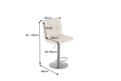 Riess-Ambiente Barhocker|Samt Möbel ><noscript><img width=