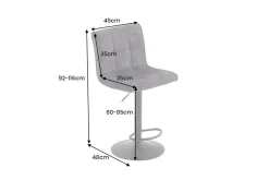 Riess-Ambiente Barhocker|Samt Möbel ><noscript><img width=