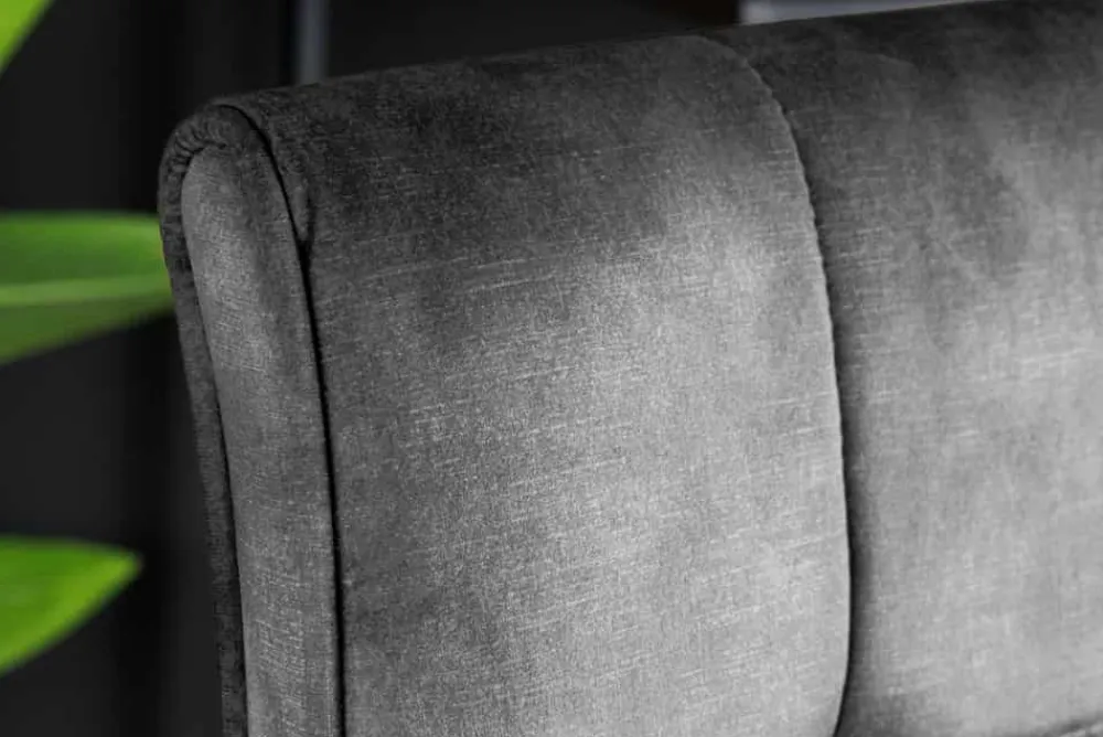 Riess-Ambiente Barhocker|Samt Möbel > Höhenverstellbarer Barhocker MODENA grau Samt Metall schwarz drehbar