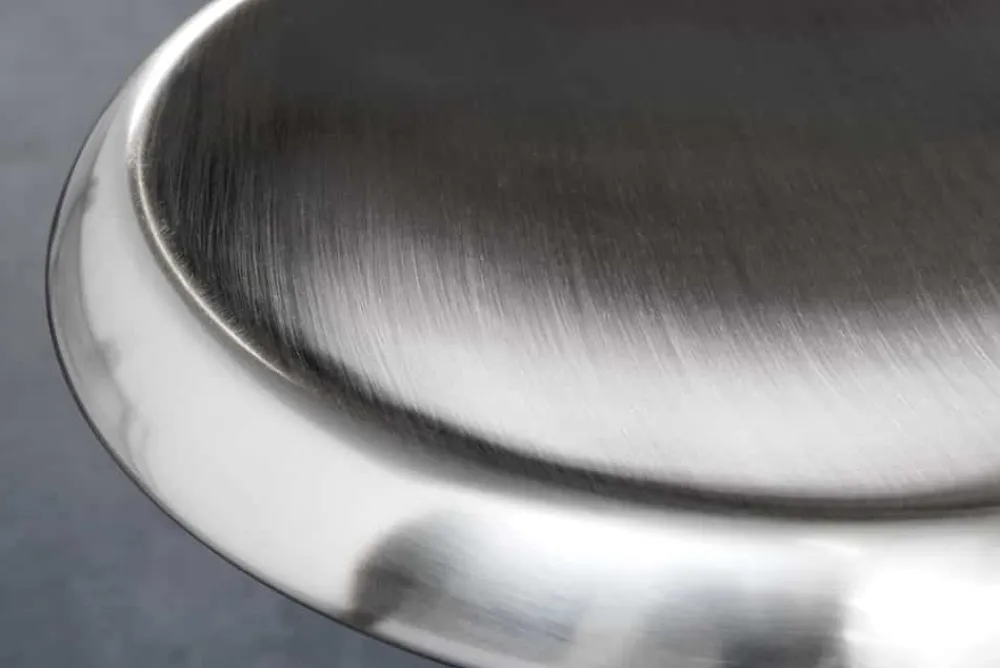 Riess-Ambiente Industrial Loft|Barhocker > Höhenverstellbarer Barhocker INDUSTRIAL Chrom gebürstet silber schwarz Metall rund drehbar