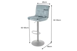 Riess-Ambiente Barhocker|Samt Möbel ><noscript><img width=