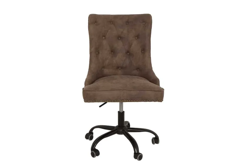 Riess-Ambiente Bürostühle > Höhenverstellbarer Bürostuhl VICTORIAN vintage taupe mit Armlehne