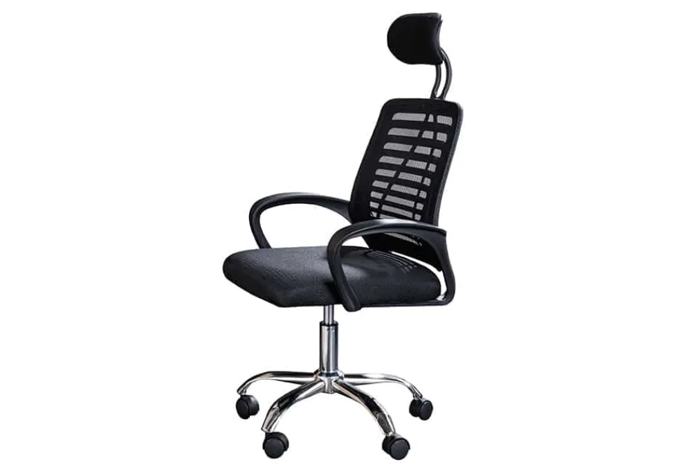 Riess-Ambiente Bürostühle > Höhenverstellbarer Bürostuhl YOGA schwarz Butterfly-Mechanik drehbar mit Armlehne