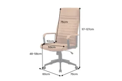 Riess-Ambiente Bürostühle > Höhenverstellbarer Bürostuhl LAZIO vintage braun Microfaser drehbar mit Rollen