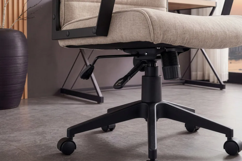 Riess-Ambiente Bürostühle > Höhenverstellbarer Bürostuhl LAZIO taupe Vogue Velours Samt drehbar mit Rollen