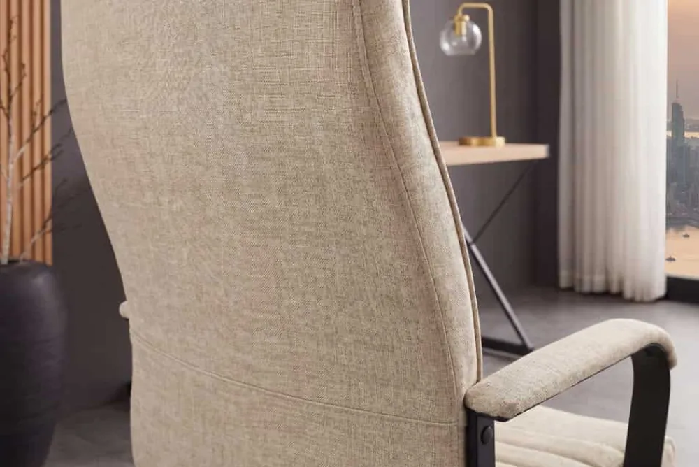 Riess-Ambiente Bürostühle > Höhenverstellbarer Bürostuhl LAZIO beige Vogue Velours Samt drehbar mit Rollen