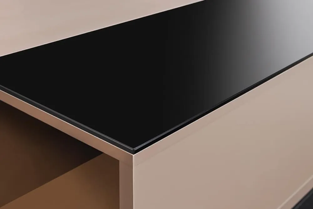 Riess-Ambiente Industrial Loft|Couchtische & Truhen > Höhenverstellbarer Couchtisch APARTMENT 110cm taupe greige schwarz Metall Stauraum