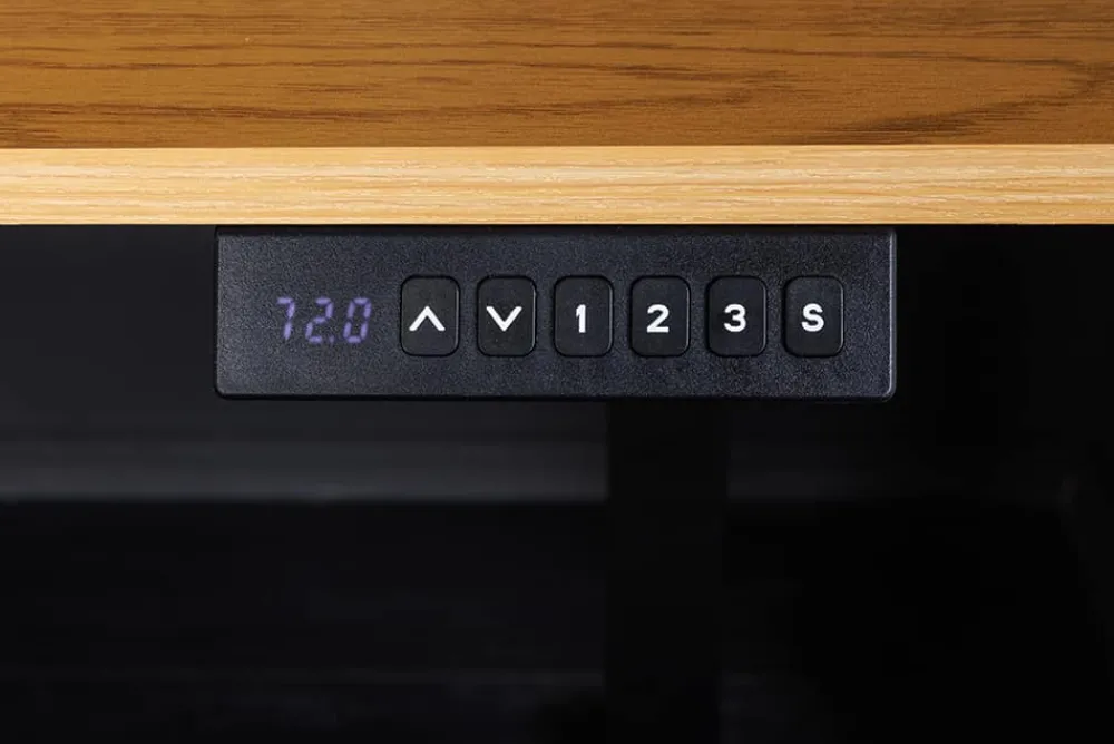 Riess-Ambiente Bürotische|Industrial Loft > Höhenverstellbarer Schreibtisch OAK DESK 160cm natur Eiche schwarz Metall