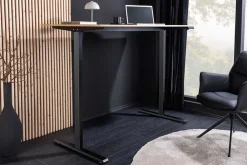 Riess-Ambiente Bürotische|Industrial Loft > Höhenverstellbarer Schreibtisch OAK DESK 120cm natur Eiche schwarz Metall