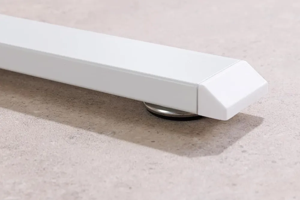Riess-Ambiente Bürotische > Höhenverstellbarer Schreibtisch WHITE DESK 140cm weiß Metallgestell Bürotisch