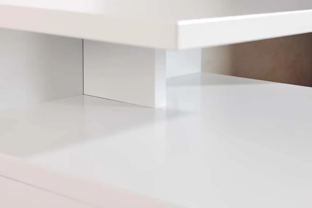 Riess-Ambiente Nachttische > Hängender Nachttisch FLOATING 35cm weiß Regal mit Schublade