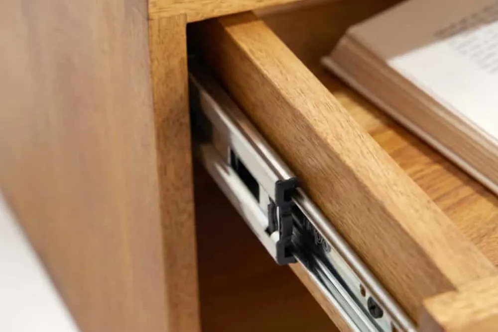 Riess-Ambiente Skandinavisch|Mehr... > Hängender Nachttisch PURE 50cm braun Mangoholz honey finish Wandregal Schublade
